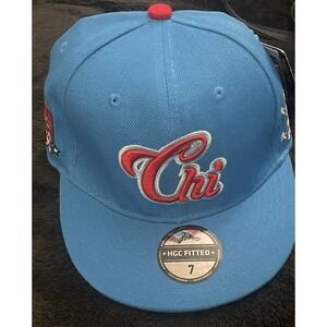 Headgear Classics Blue Chicago American Giants Fitted Hat Size 7